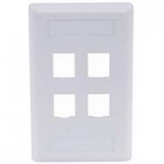 HUB-IFP14OW 4 Port Face Plate - Office White