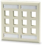 HUB-IFP26EI 6 Port Face Plate - Double Gang - Electric Ivory