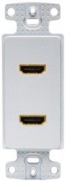 HUB-NS802BK HDMI Decorator Plate w/2 HDMI whip - Black