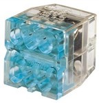 IDE-30088J In-Sure - Push-In Wire Connector - 6 port Blue (100/Jar)