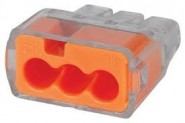 IDE-301033J In-Sure - Push-In Wire Connector - 3 port Orange (250/Jar)