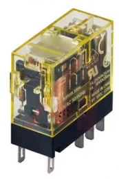 IDEC-RJ2SCD12 DPDT Relay 8 pin Faston Base 8A 12VDC