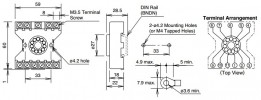 IDEC-SR3P06 IDEC - Standard DIN rail mount Relay Socket 10A 300V