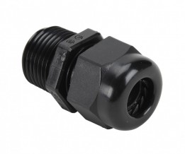 ITC-180150 1/2" NPT Domed Nylon Cable Gland 6-12mm - Black