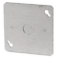KORA-SMP20116 4'' Square Flat Cover Plate With 1/2'' KO