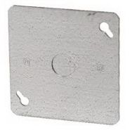 KORA-SMP20116 4'' Square Flat Cover Plate With 1/2'' KO