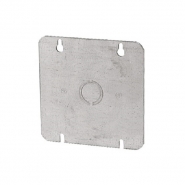 KORA-SMP20120 4" 11/16" Square Flate Cover Plate With 1/2''- /3/4'' KO