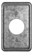 KORA-SMP20124 Single Gang Faceplate - Galvanized - 1.40" Hole