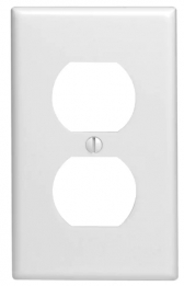 KORA-SWD45316 Single Gang Duplex Wall Plate - White