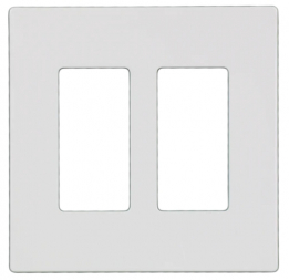 KORA-SWD45621 Screwless Two Gang Decora Wall Plate - White