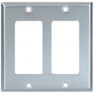 KORA-SWD45722 Double Gang Decora Wall Plate - Stainless Steel