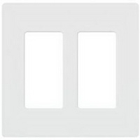 LUT-CW2WH Claro - 2 Gang Décor Wall Plate - White
