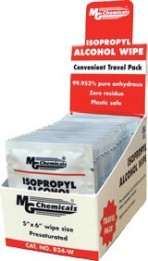 MGC-824WX50 99.953% Pure Anhydros Isopropl Alcohol Wipes - (50/Jar)