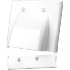 MNSTR-14001900 Bulk Cable Nose Plate - Hinged Double Gang - White
