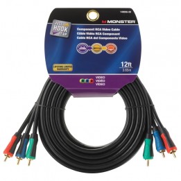 MNSTR-14005600 Triple RCA Component (RGB) - male/male - 12' - Gold