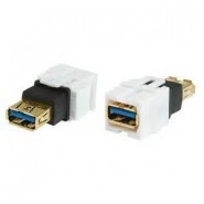 MNSTR-14024200 Keystone Insert USB A/A - White