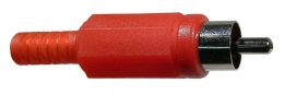 MODE-241120 RCA Plastic Body w/strain relief - Red