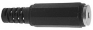 MODE-242710 2.5mm Stereo Plastic Jack w/strain relief - Black