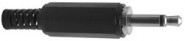 MODE-243030 3.5mm Plastic Mono Plug - Black