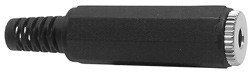MODE-243540 3.5mm Plastic Mono Jack w/strain relief - Black
