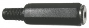 MODE-243710 3.5mm Plastic Stereo Jack w/strain relief - Black