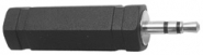 MODE-275330 1/4" Stereo (F) Jack to 3.5mm Stereo (M) Plug - Black