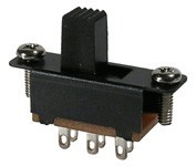 MODE-460090 Slide Switch - On/On DPDT - 0.3A 125Vac