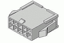 MOLX-39012101 Molex - Mini-Fit Jr - 10pos Dual Row Panel Mount Plug