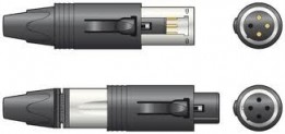 NEU-NC3FMC Neutrik - 3 Pole XLR Unisex cable connector - Nickel