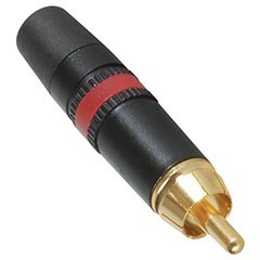 NEU-NYS3732 REAN - Red RCA Plug w/ Chuck and Gold Contacts