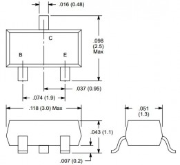 NTE-2414 Digital w/2 Built–In Bias 10k Resistors (NPN)