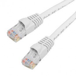 PAT-C5EWH000-001-WHITE Patch Cord moulded Cat5E - white - 1’