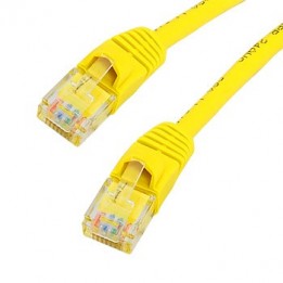 PAT-C5EYL000-001-YELLOW Patch Cord moulded Cat5E - yellow - 1’