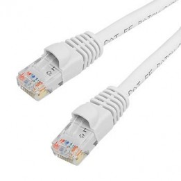 PAT-C6WH0000-001-WHITE Patch Cord moulded Cat6 - white - 1’
