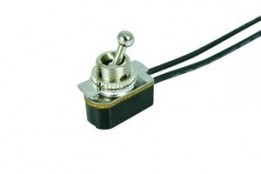 PHIL-301720 Ball Toggle Switch w/leads - SPST On/Off 6A 125Vac