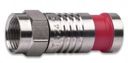 PLA-018011 F' RG59 Compression Connector - Nickel