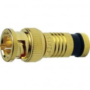PLA-018025 BNC' RG6 Compression Connector - Gold