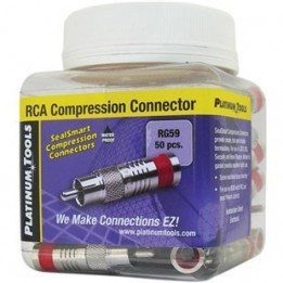 PLA-028006J F' RG6 Compression Connector - (75/jar)