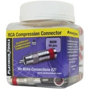 PLA-028011J F' RG59 Compression Connector - (75/jar)