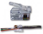 PLA-100026B EZ-RJ12/11 connectors. (100pk)