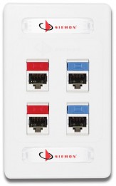SIE-10GMXFPS0202 10GMAX Face plate - 2 port - White