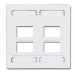 SIE-MXFPD0802 MAX Face plate Double Gang - 8 port - White