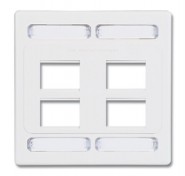 SIE-MXFPD0880 MAX Face plate Double Gang - 8 port - Light Ivory