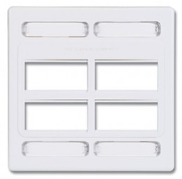 SIE-MXFPD1202 MAX Face plate Double Gang - 12 port - White