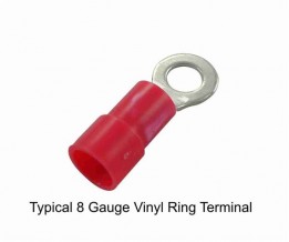 TEC-761600B Ring - PVC  8ga 1/4" stud (25pk)