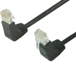 TENT-XPC5U00333 CAT5e UTP Patch Cord 90° Up to 90° Down - 1ft - Black