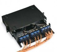 TII-RM1U3B 1U Rackmount Fiber Distribution Tray - 3 Adapter