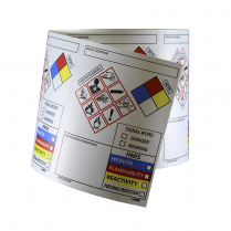 555-0078 GHS Secondary Container Label, 3 x 4 inch, Roll of 100