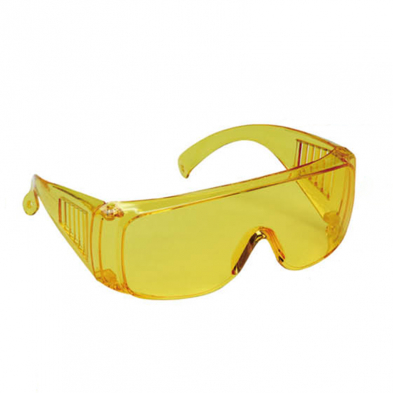 SMS-883Y HARD-COATED LENS  SAFETY SPECTACLE - YELLOW TEMPLES