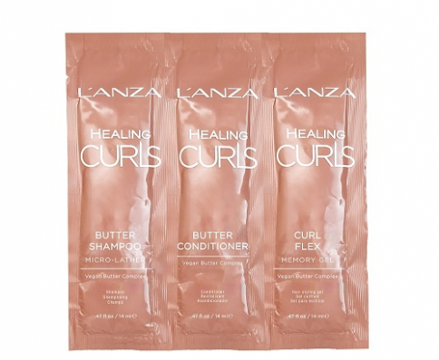 45000 Healing Curls Shampoo, Conditioner, Flex Gel (Foil Pack)